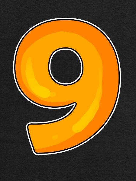 Number 9 - Nine - 9 Motif