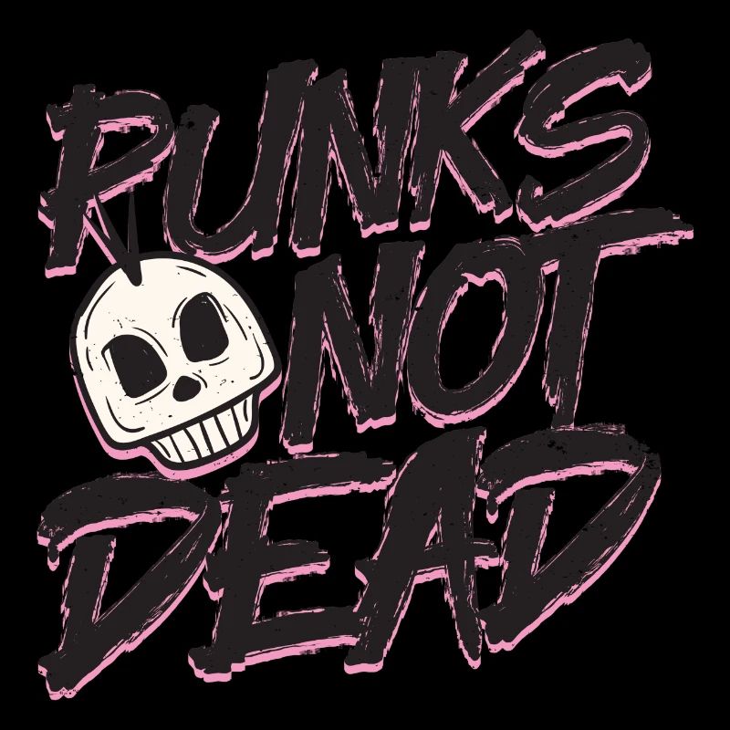 Idée cadeau punks pas mort tête de mort tête de rock n roll