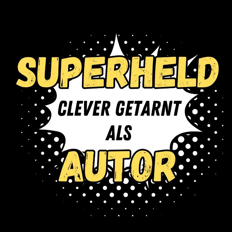 Superheld clever getarnt als Autor
