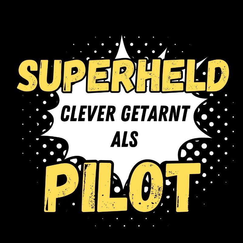 Superheld clever getarnt als Pilot