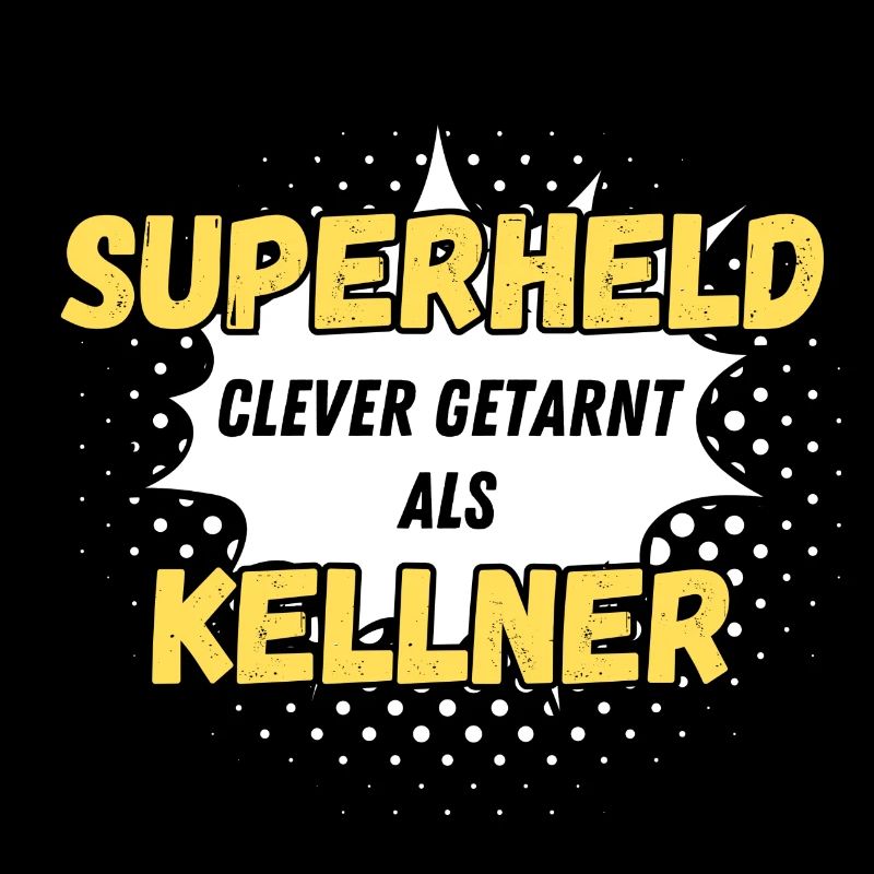 Superheld clever getarnt als Kellner
