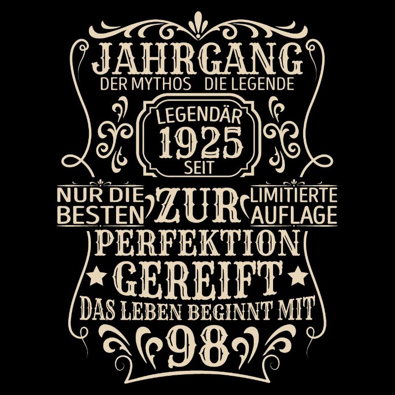 Geburtstagsgeschenk Geboren 1925 98 Jahre