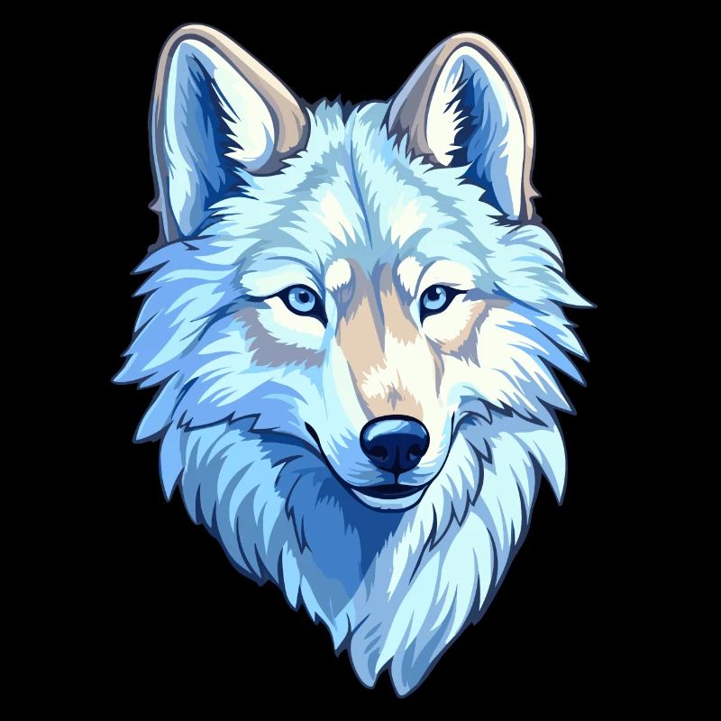 Wolf Kostüm blauer Wolfskopf Werwolf und