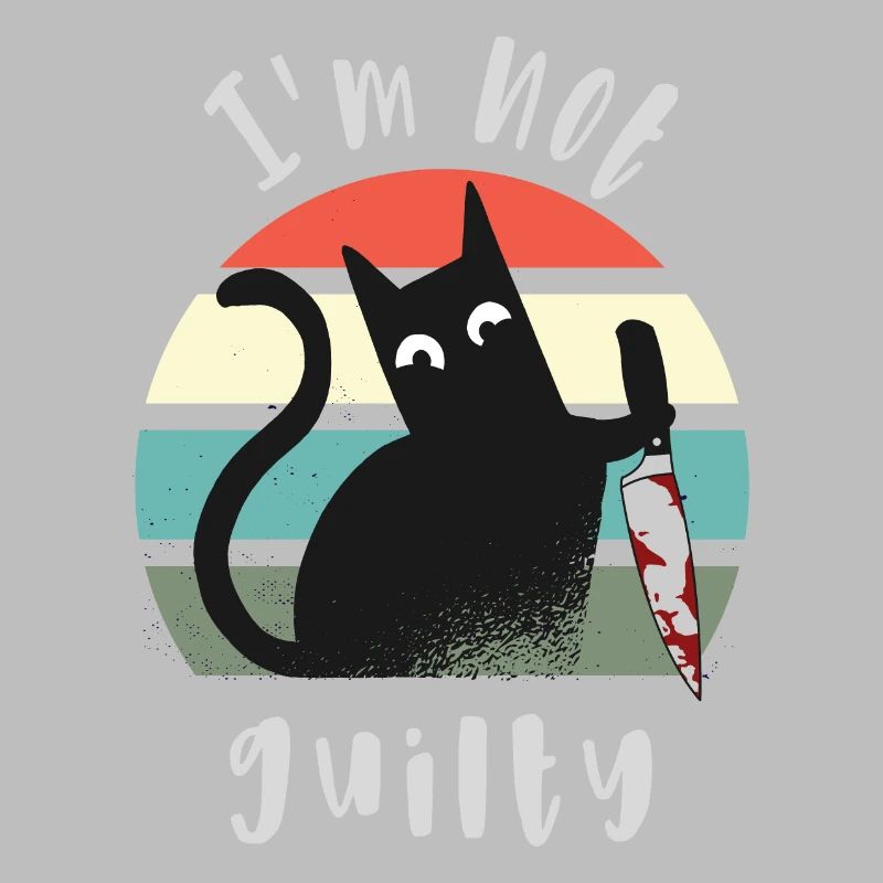Ich bin unschuldig, Katze mit Messer