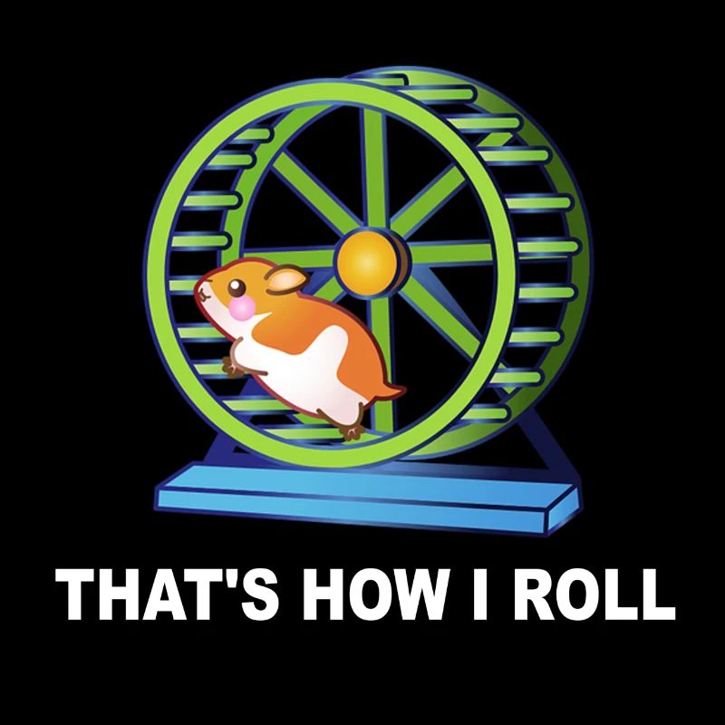 Hamster This Is How I Roll Hamster Wheel Shirt Gif