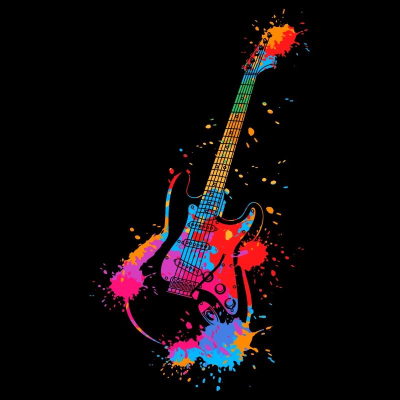 Gitarre Splash Bunt E-Gitarrist Musik Band