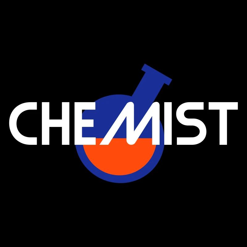 Chemist (inclined round flask with liquid)