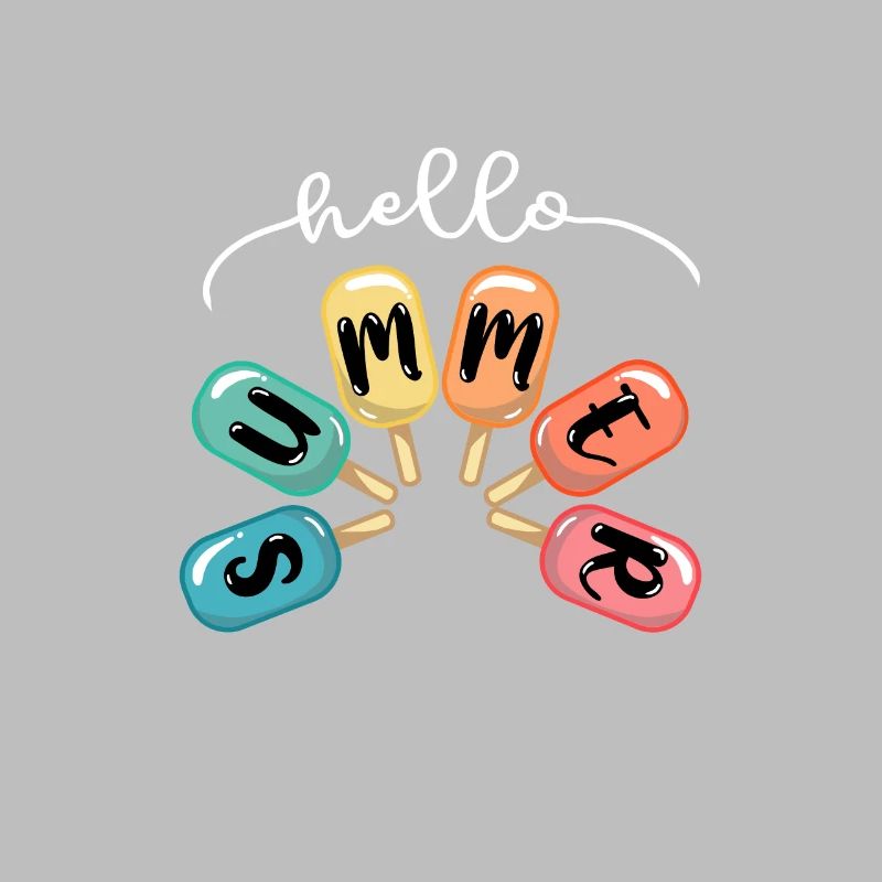 Hello Summer Eiscreme Eis Essen Sommen Eisdiele