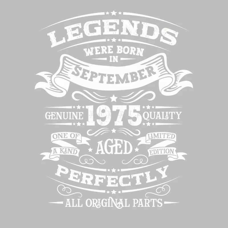 50. Geburtstag Vintage September 1975 Geschenkidee