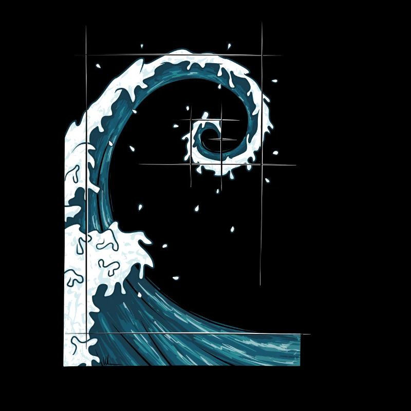 Fibonacci Spiral Nombre d’Or Surfer Wave