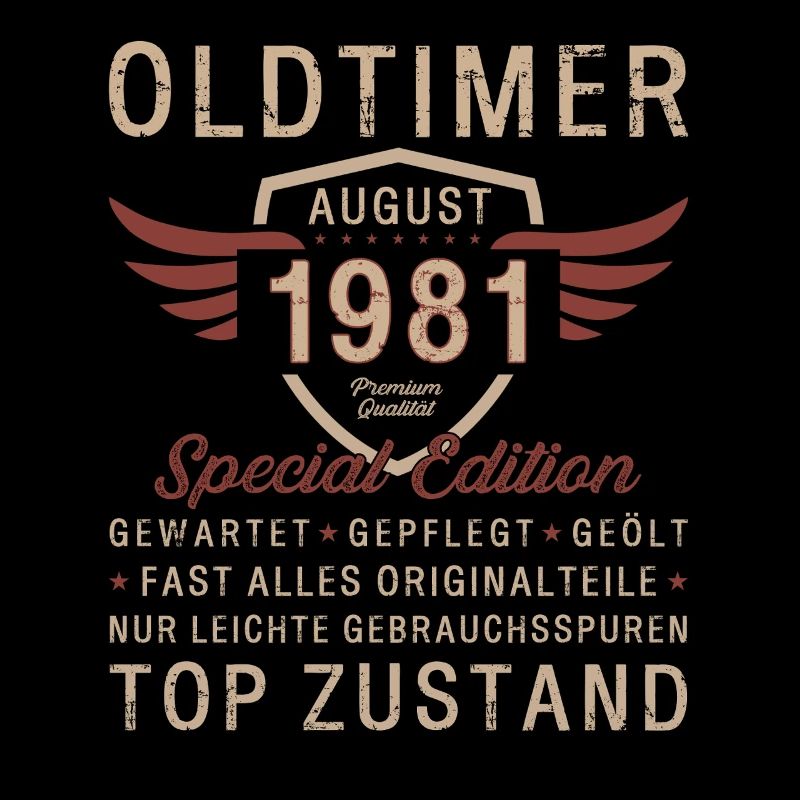 44. Geburtstag Oldtimer August Jahrgang 1981