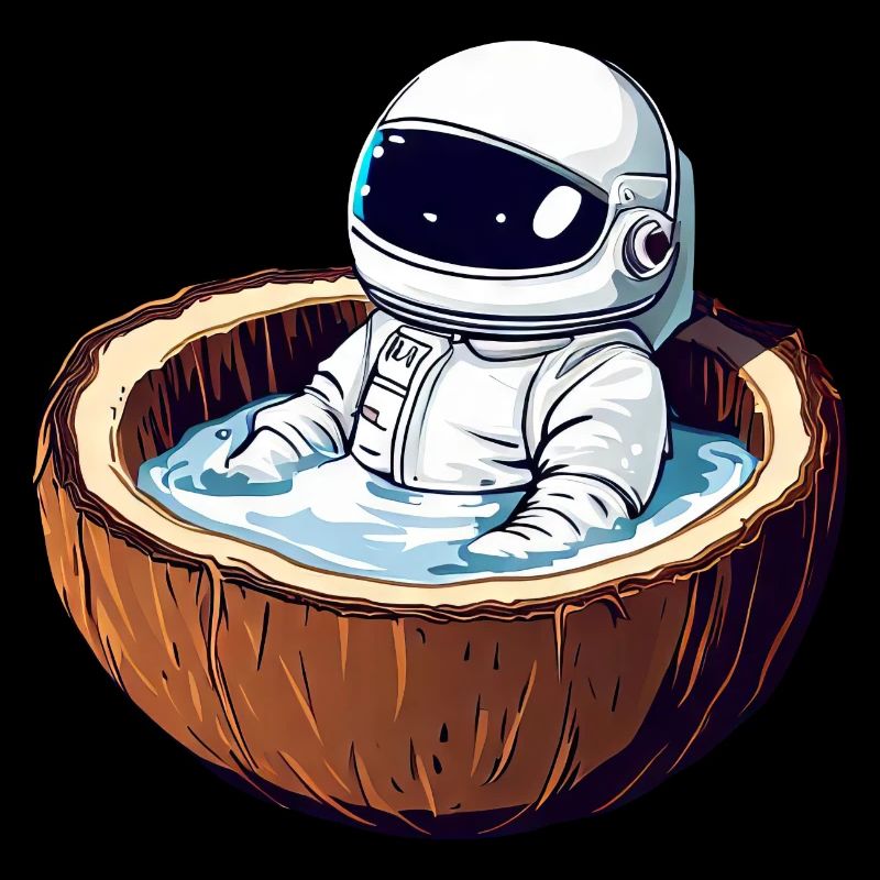 Un astronaute baigne dans la noix de - Drôle