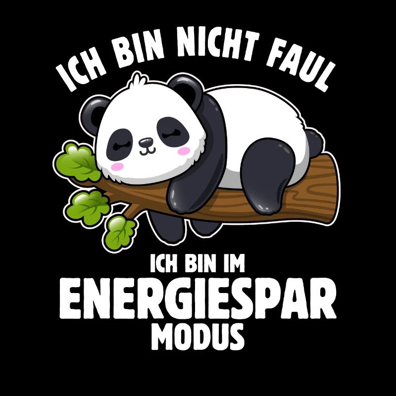 Panda - Ich bin nicht faul - im Energiespar Modus