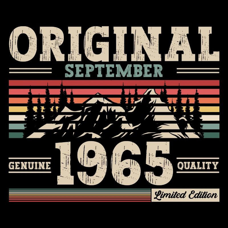 59e anniversaire Légende Septembre 1965 Né 65