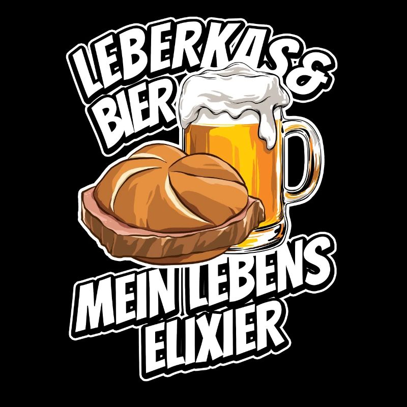 Leberkas + Bier - Fast Food - Spruch