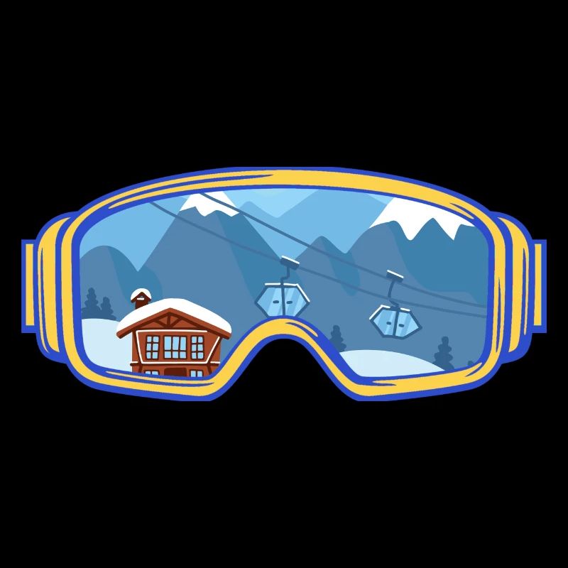 Ski Google, Snowboard, Skifahrer