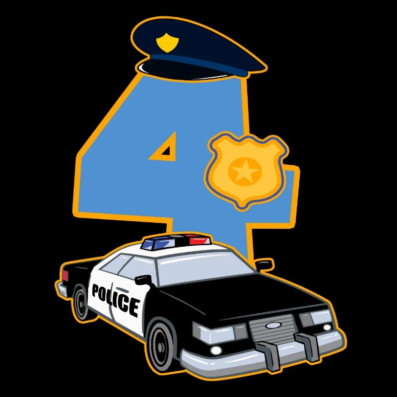 4. Geburtstag Polizei 4 Jahre Kostüm Geschenk
