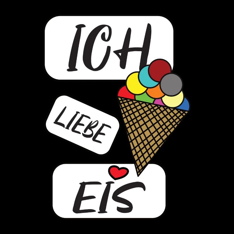 Ich Liebe Eis Freizeit Kinder T-Shirt Geschenkidee