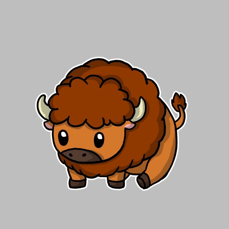 Süßer Bison Büffel Wild Rind Geschenk