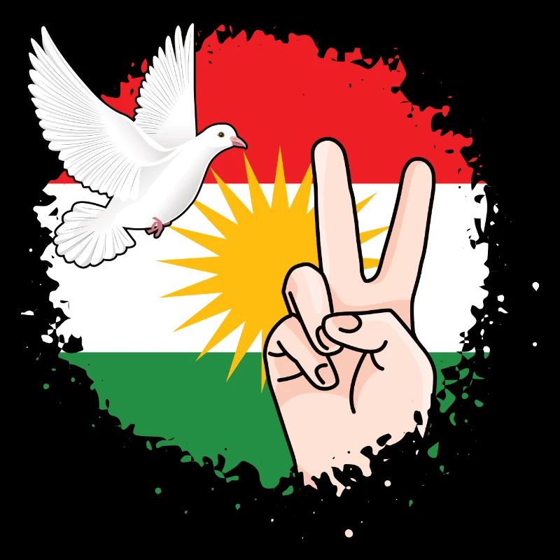 Kurdistan Flagge Peace Kurdisch Kurdish Geschenk