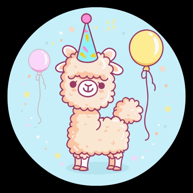 Alpaka Llama Geburtstag Comic
