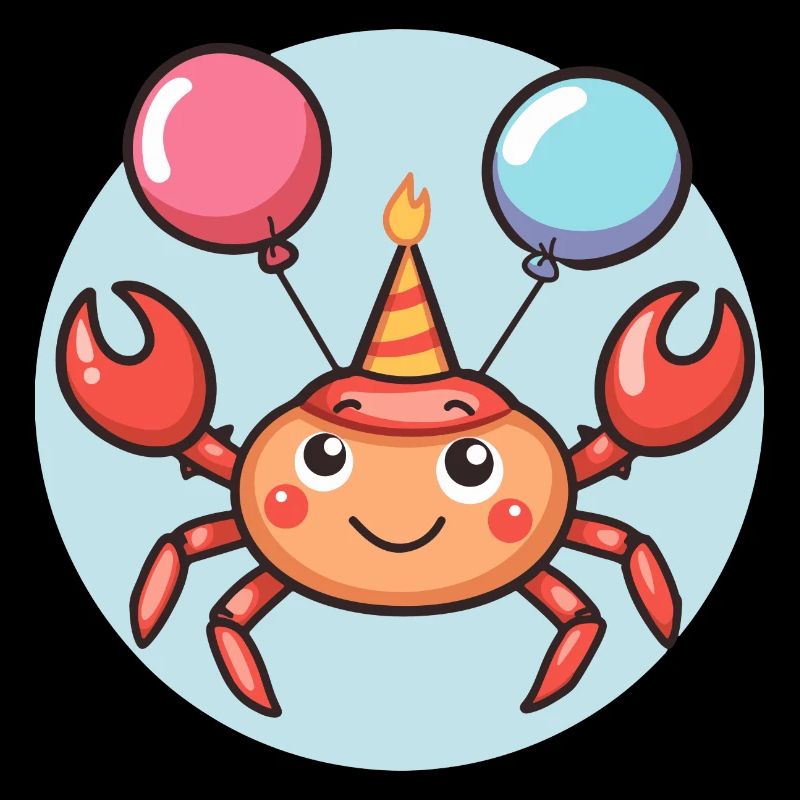 Krebs Krabbe Geburtstag Comic