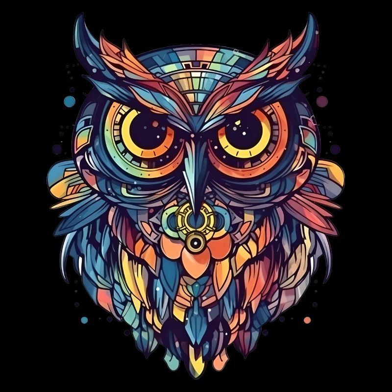 Bunte Cartoon Style Eule