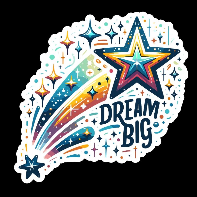 Dream Big - Sternschnuppe Illustration