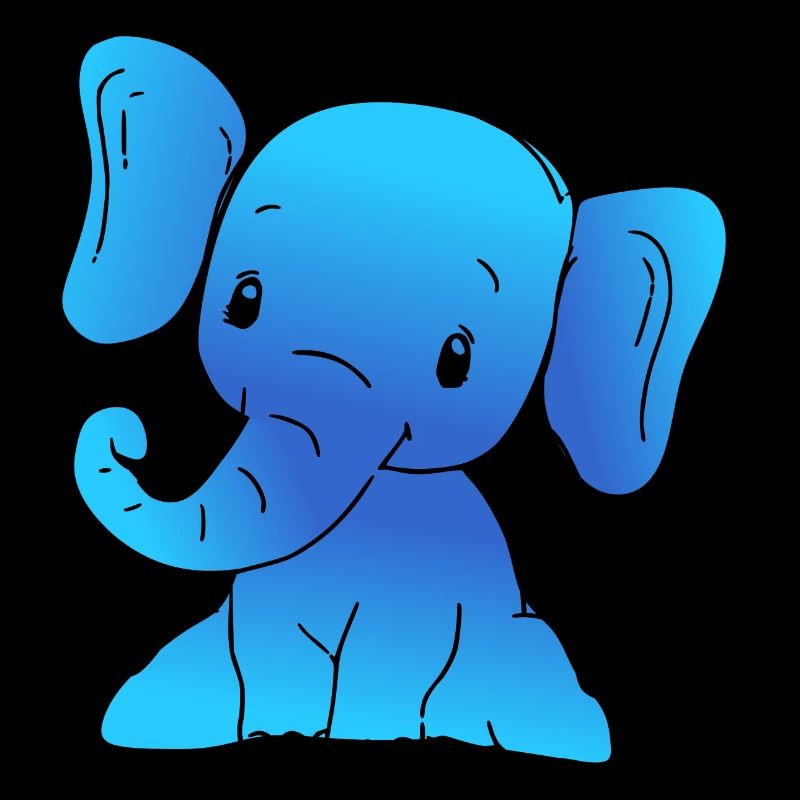 bébé éléphant bleu