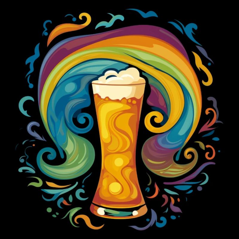 Cooles Buntes Bier Motiv