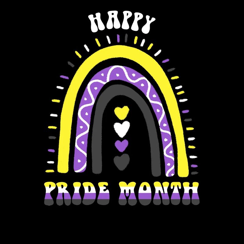 Happy Pride Month Nonbinary Boho Rainbow