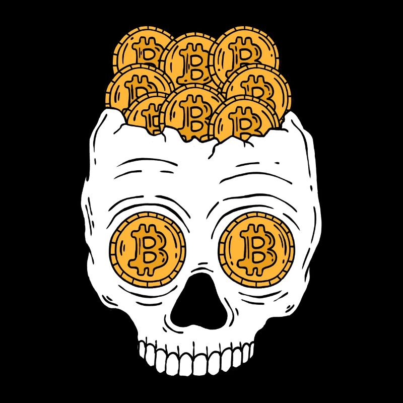 Bitcoin Schädel BTC Aktienmarkt Trader