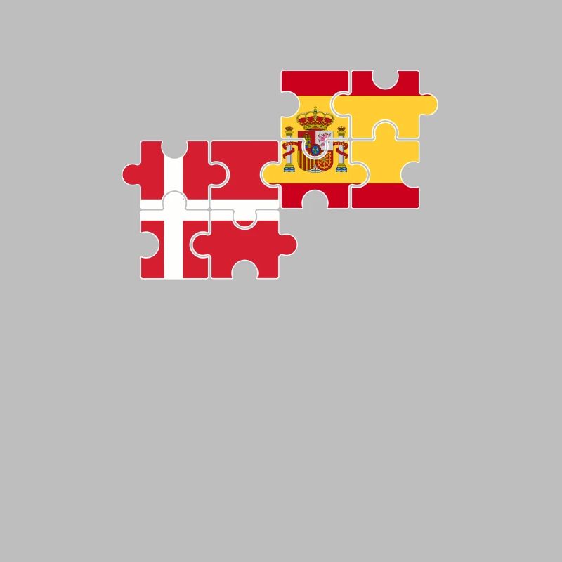 Dänemark Spanien Flagge Spanisch Däne