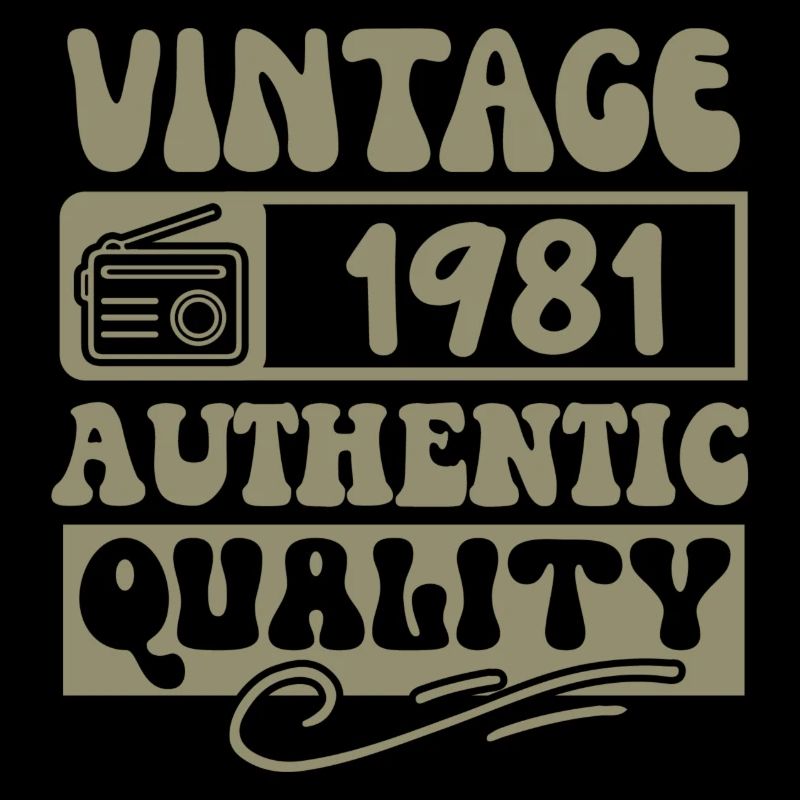 Authentic 1981 Millésime 1981 - Vintage 1981 Rétro