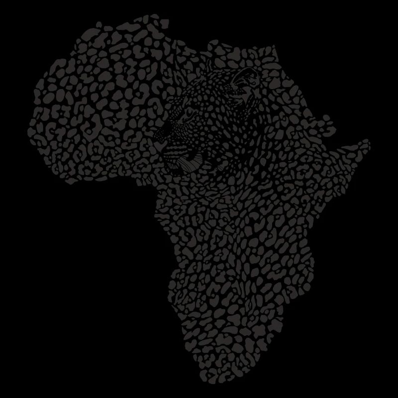 Afrika map leopard