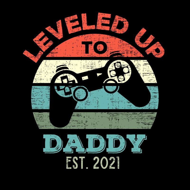 Leveled Up To Daddy Lustiges Werdender Papa Gamer