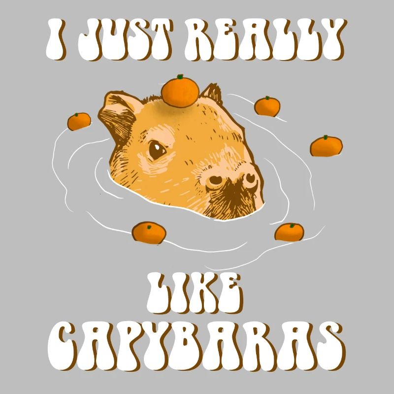 Conception de mème orange Capybara