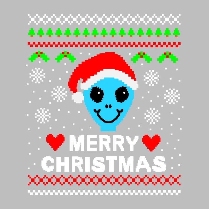 Alien Weihnachtspullover ugly christmas Geschenk