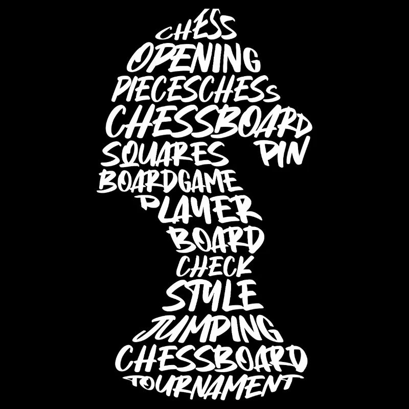 Chess Pieces Typography Chess Player Chess