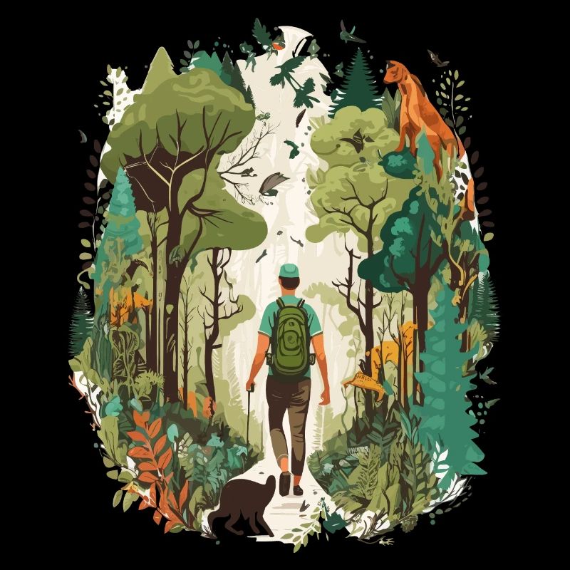 Natures Adventure : Randonnée à travers une forêt dense