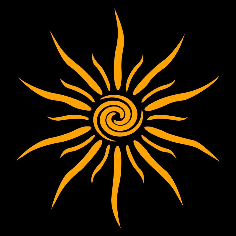 Soleil jaune éclatant