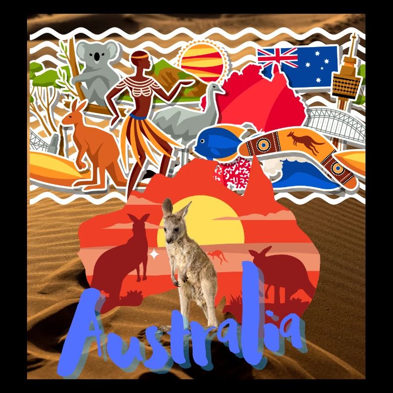 Australien, Känguru.