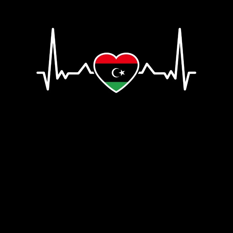 Libye Heartbeat Drapeau libyen Libyen