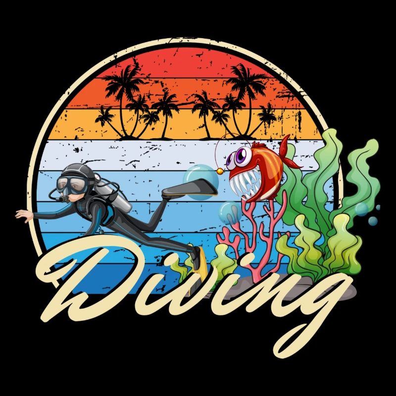 Diving Tauchen Taucher lustig witzige Geschenkidee