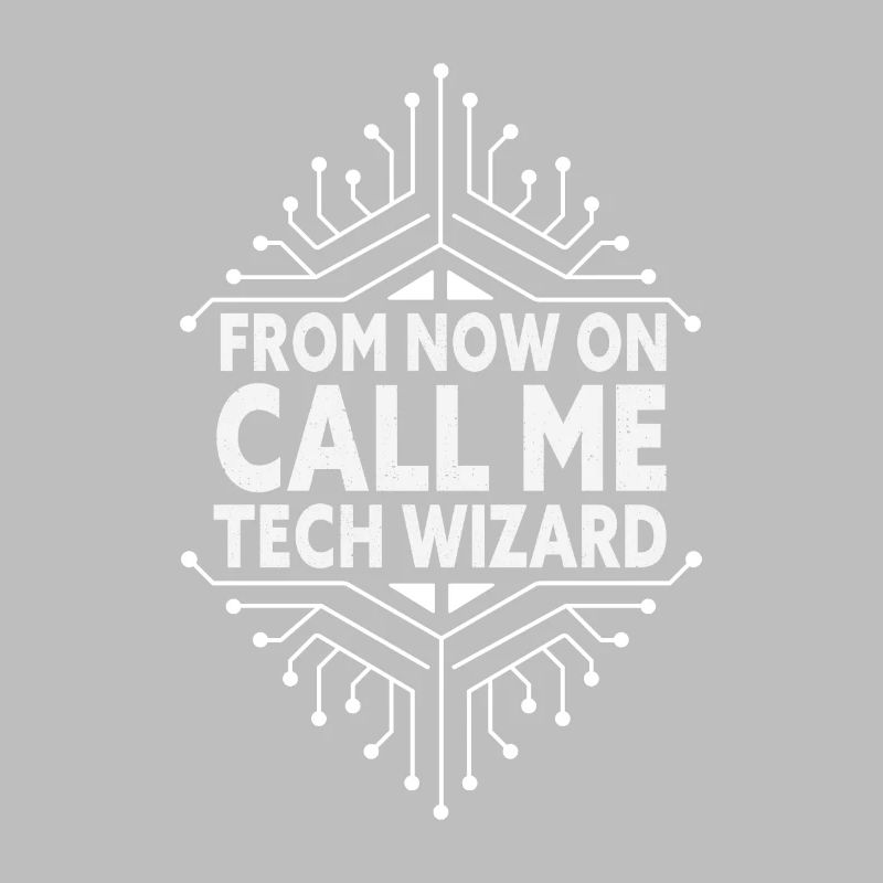 Appelez-moi Tech Wizard Drôle d’ordinateur de support informatique