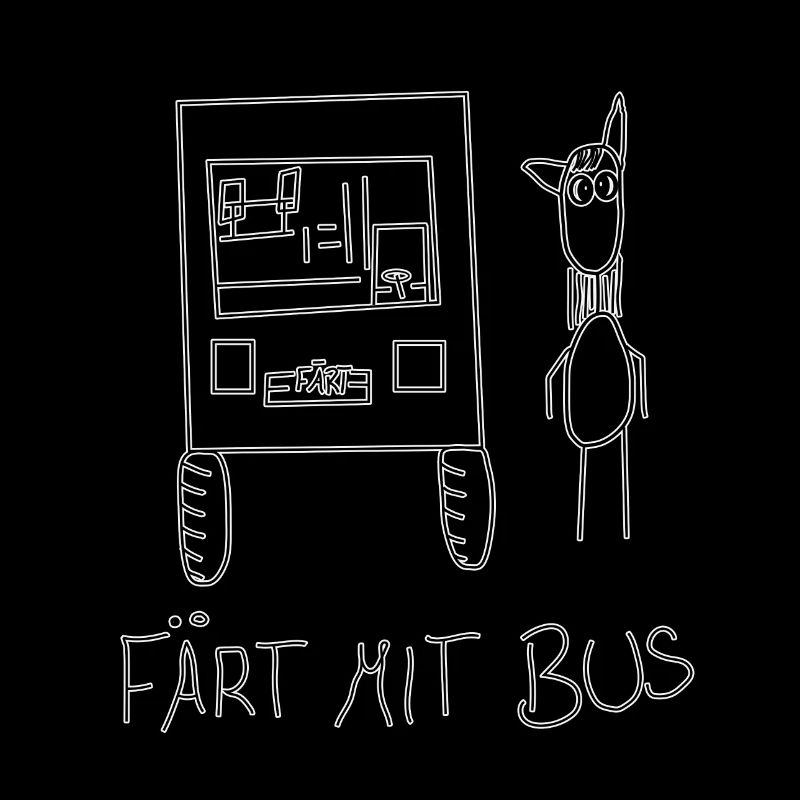 Färt mit Bus - lustiges Pferde Design