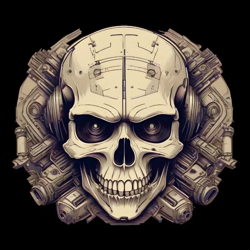 Bionic Skull - Comic Style Logo