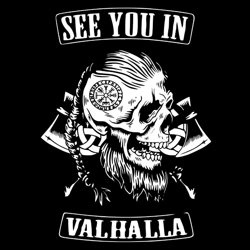Wikinger Skull Totenkopf Walhalla