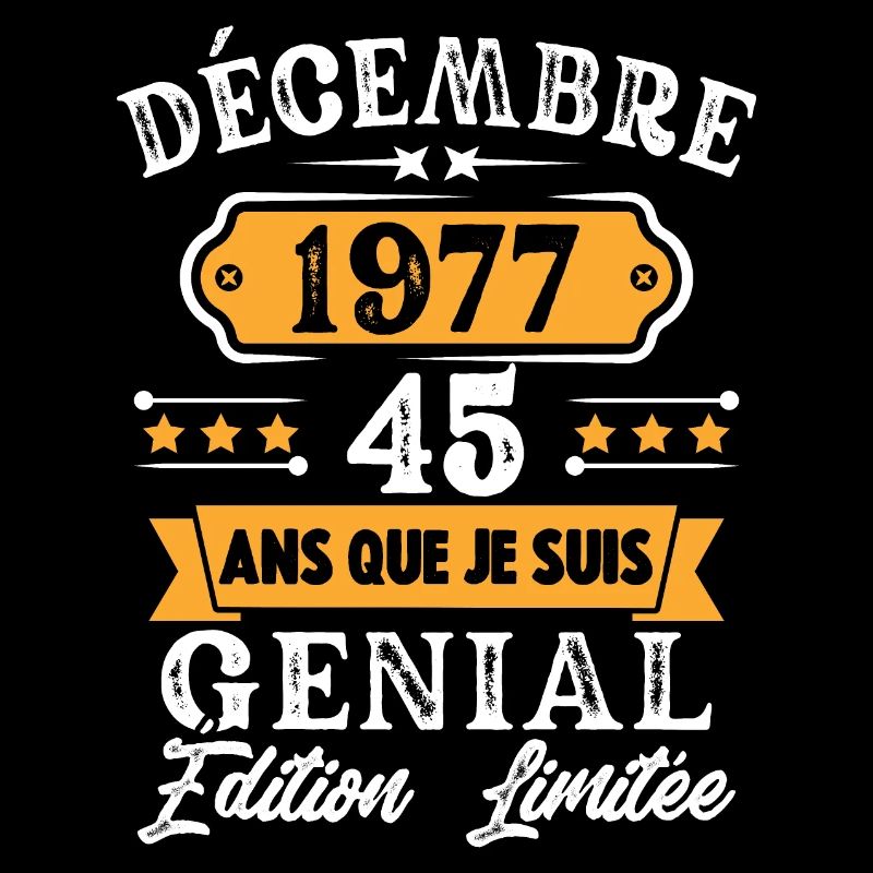 Cadeau D'anniversaire 45 Ans Décembre 1977 Rétro