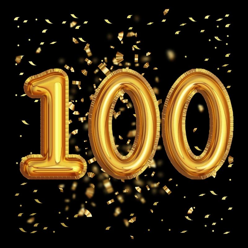 100 Jähriges Luftballon Design
